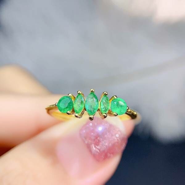 天然哥倫比亞祖母綠 戒指