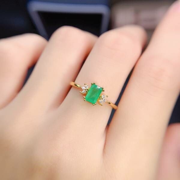 天然哥倫比亞祖母綠 戒指