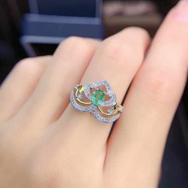 天然哥倫比亞祖母綠 戒指