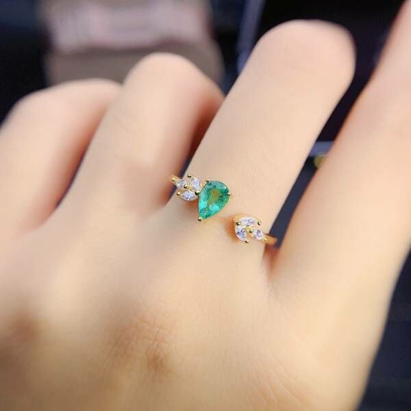 天然哥倫比亞祖母綠 戒指