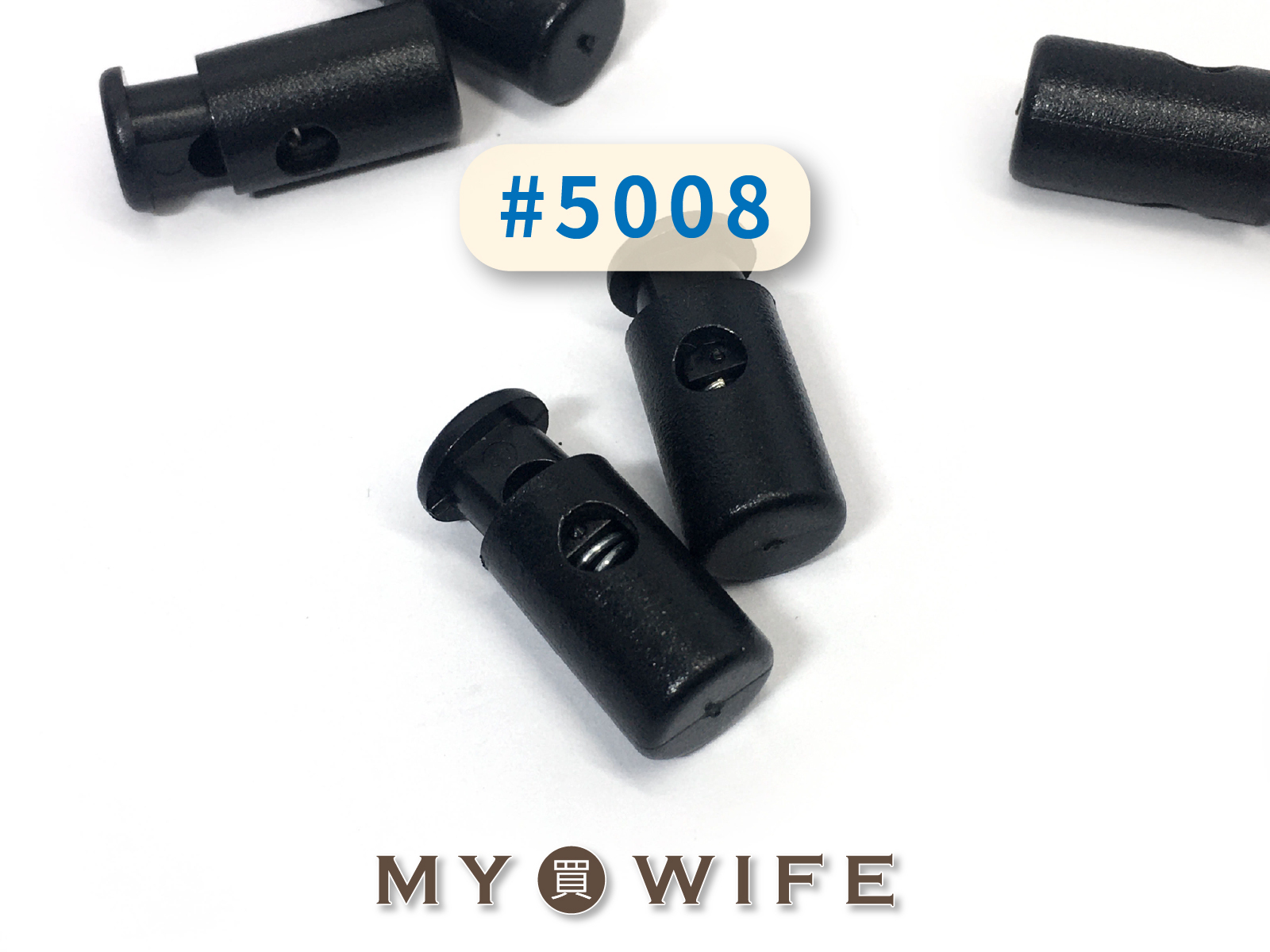 繩索扣_黑色5入【#5008】