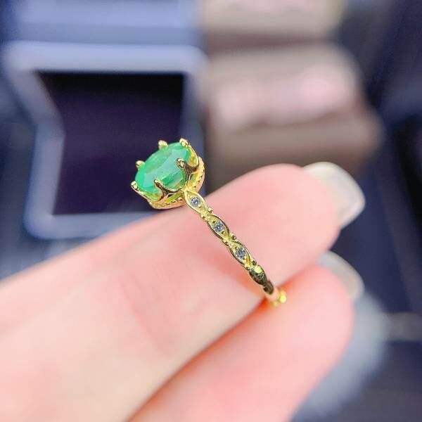 天然哥倫比亞祖母綠 戒指