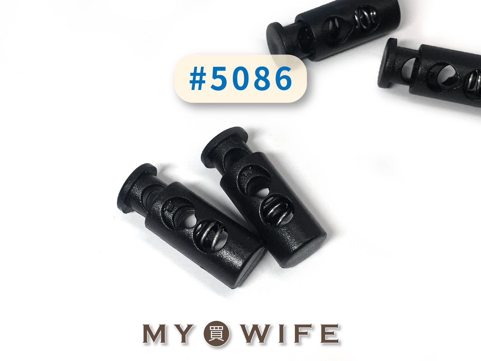 繩索扣_黑色4入【#5086】