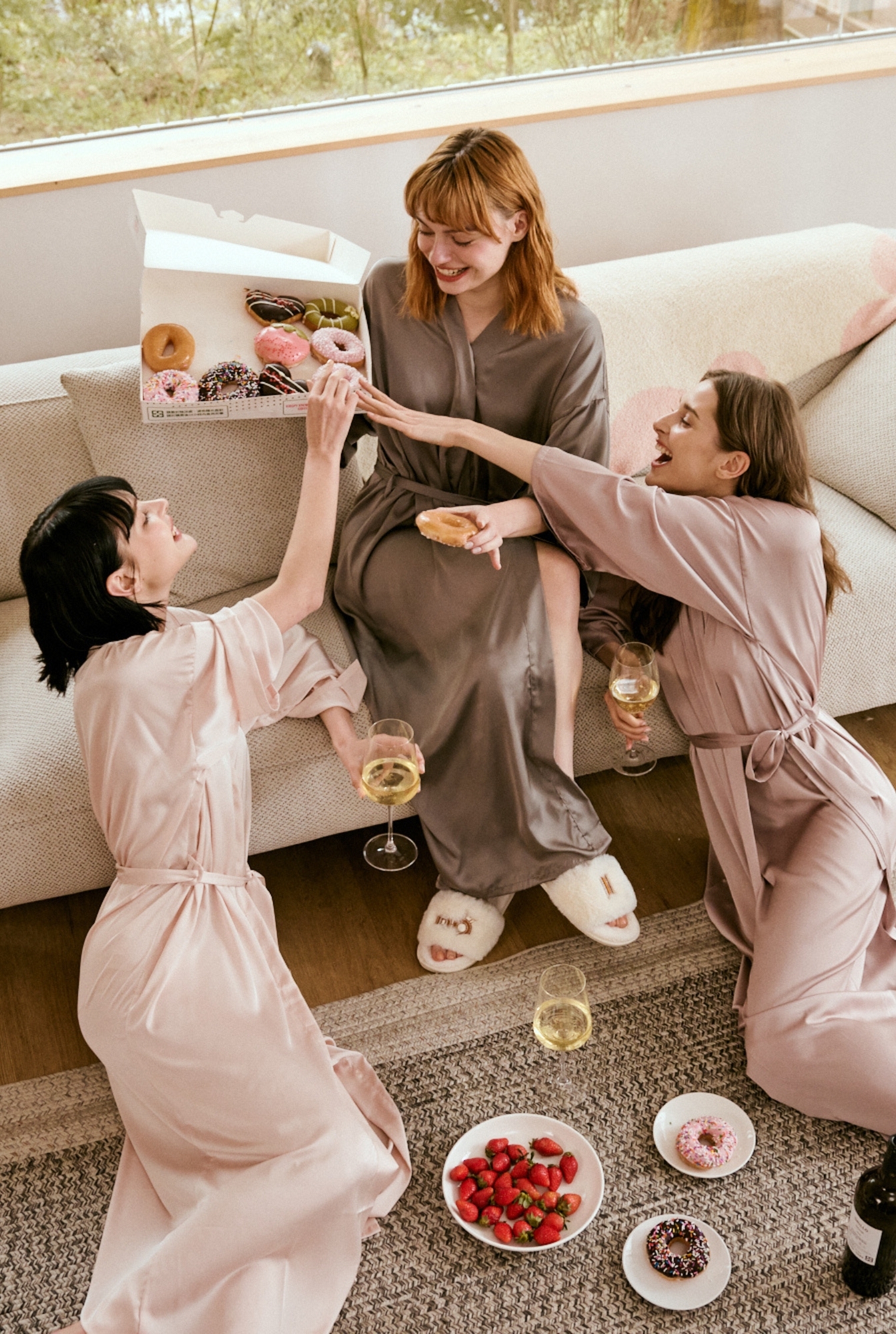 Starry Night 閃耀夜空 婚禮晨袍【可客製化/睡袍/浴袍】－Heres to Love