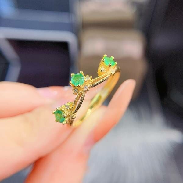 天然哥倫比亞祖母綠 戒指