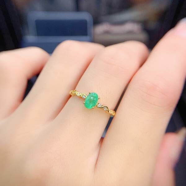 天然哥倫比亞祖母綠 戒指