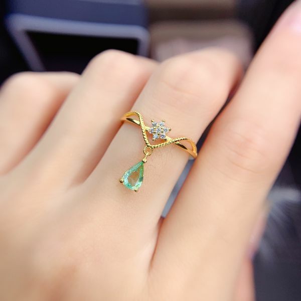 天然哥倫比亞祖母綠 戒指