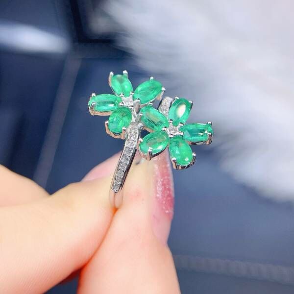 天然哥倫比亞祖母綠 戒指