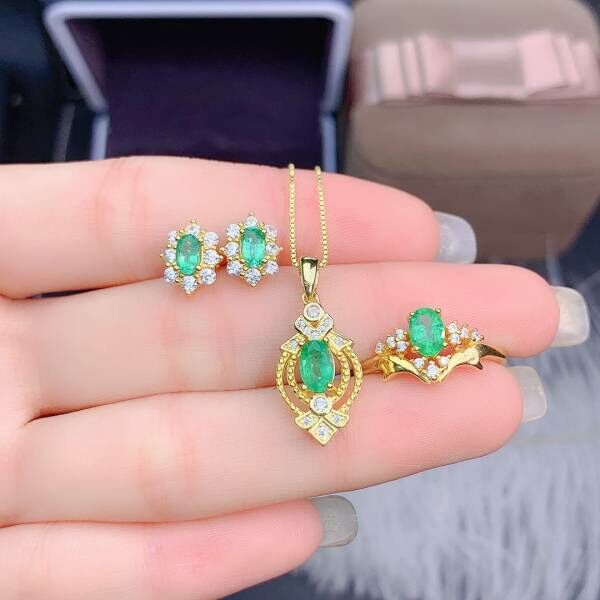 純天然哥倫比亞祖母綠 套組