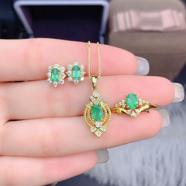 純天然哥倫比亞祖母綠 套組