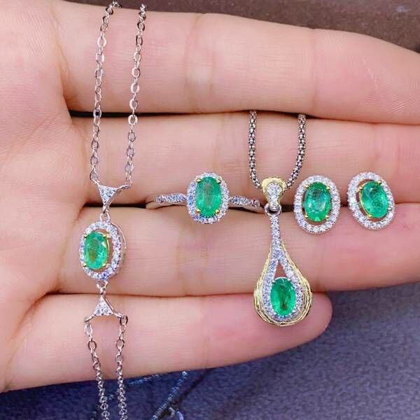 哥倫比亞祖母綠 4件套