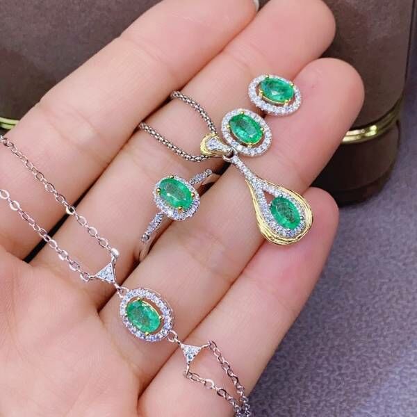 哥倫比亞祖母綠 4件套