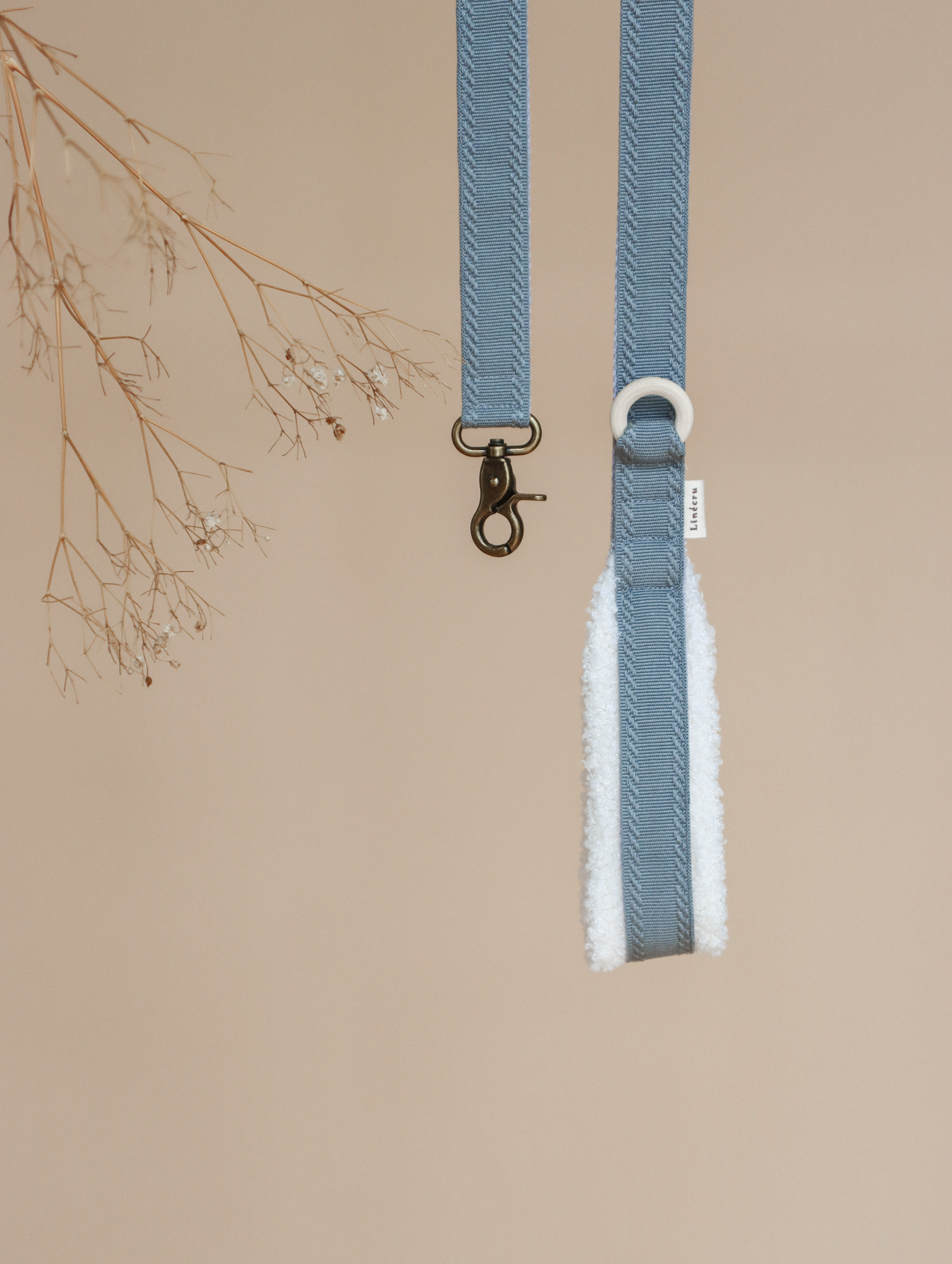 LINÉCRU｜毛絨牽繩 (藍)