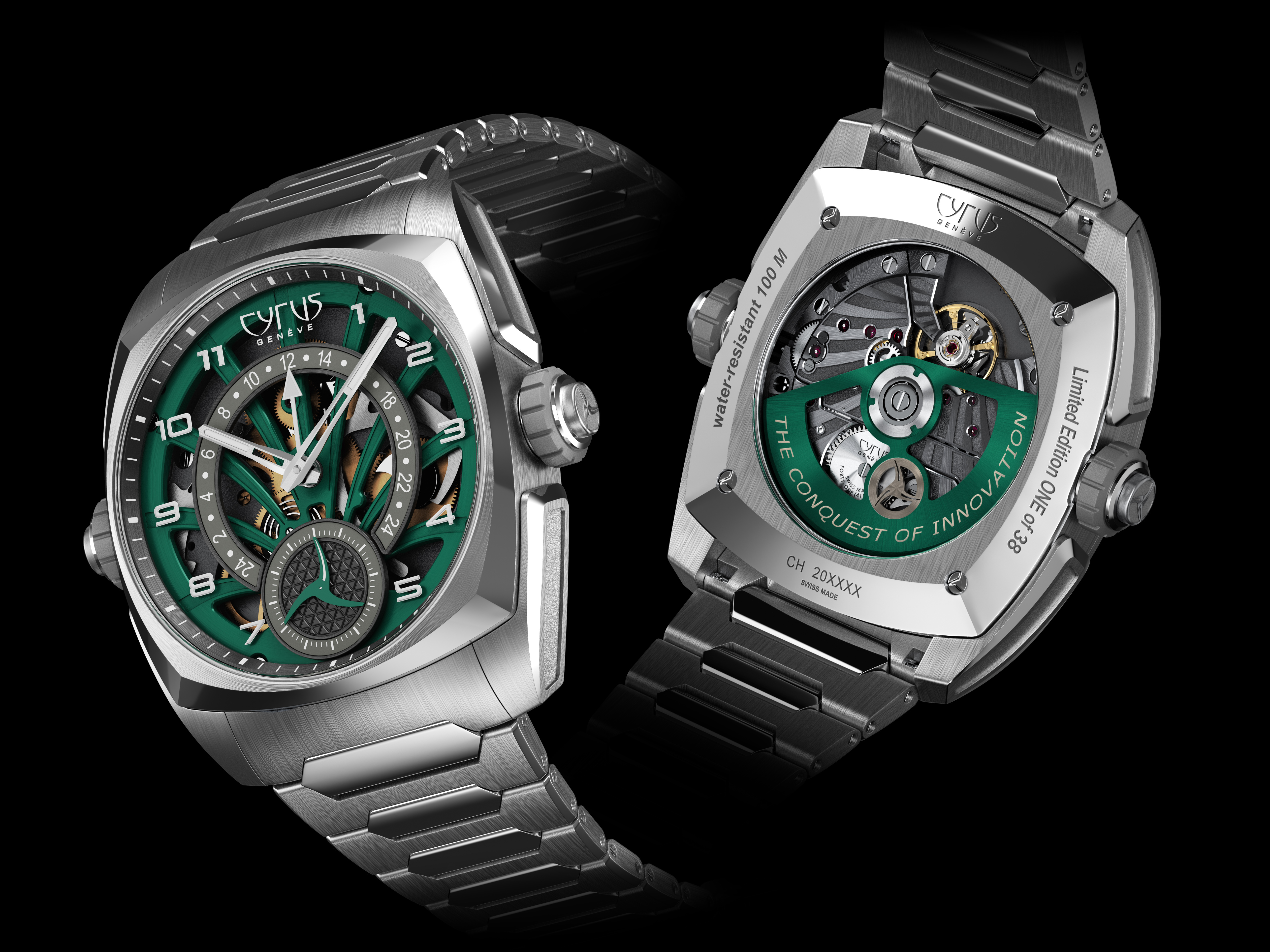 KLEPCYS GMT｜Plam Green Titanium bracelet