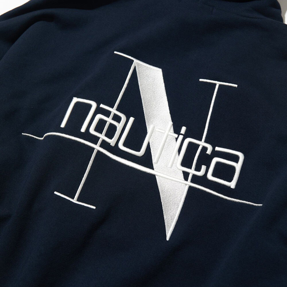 NAUTICA Back Embroidery Logo Sweat Hoodie 刺繡 大logo 帽t