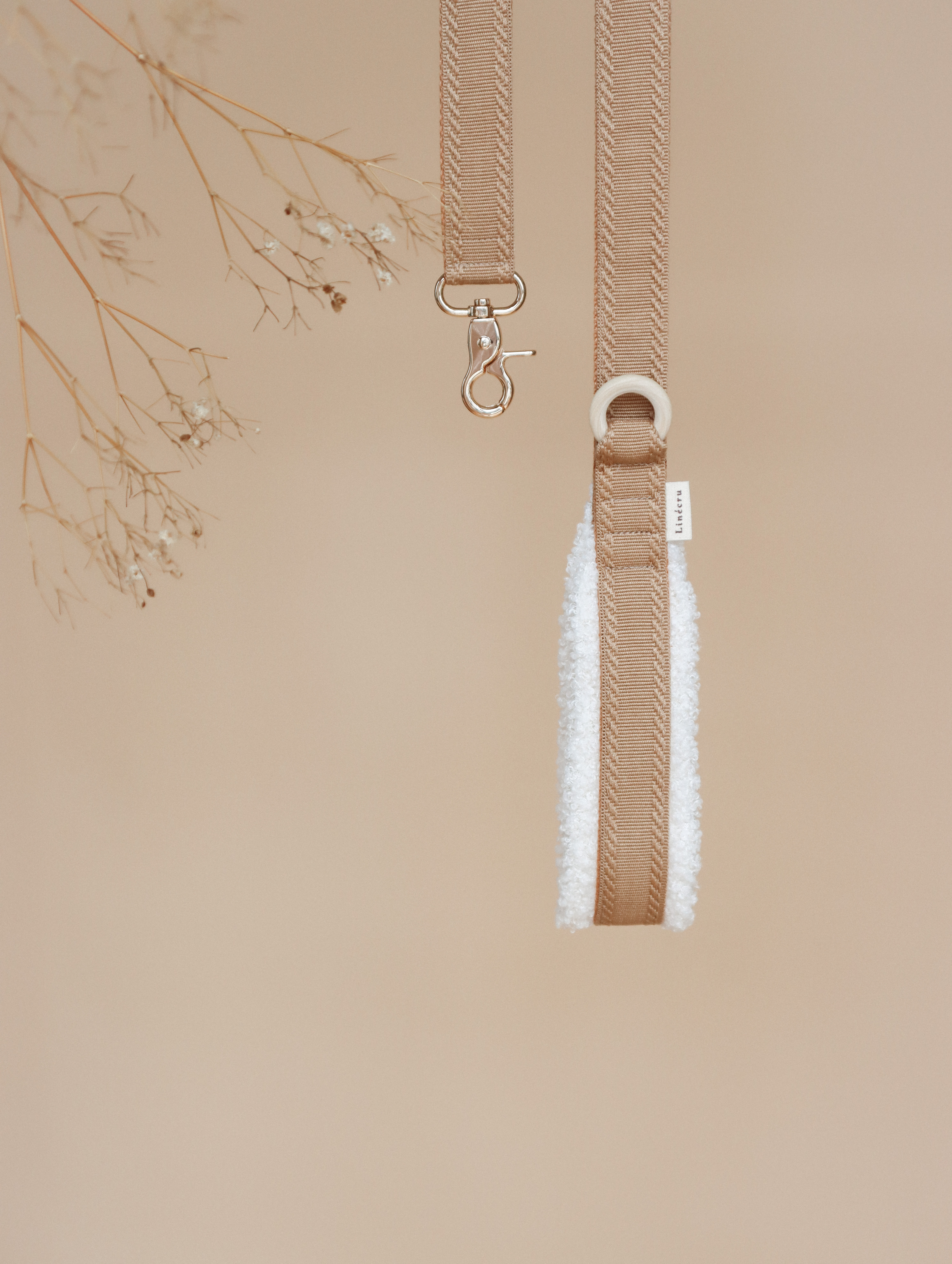 LINÉCRU｜毛絨牽繩 (咖)