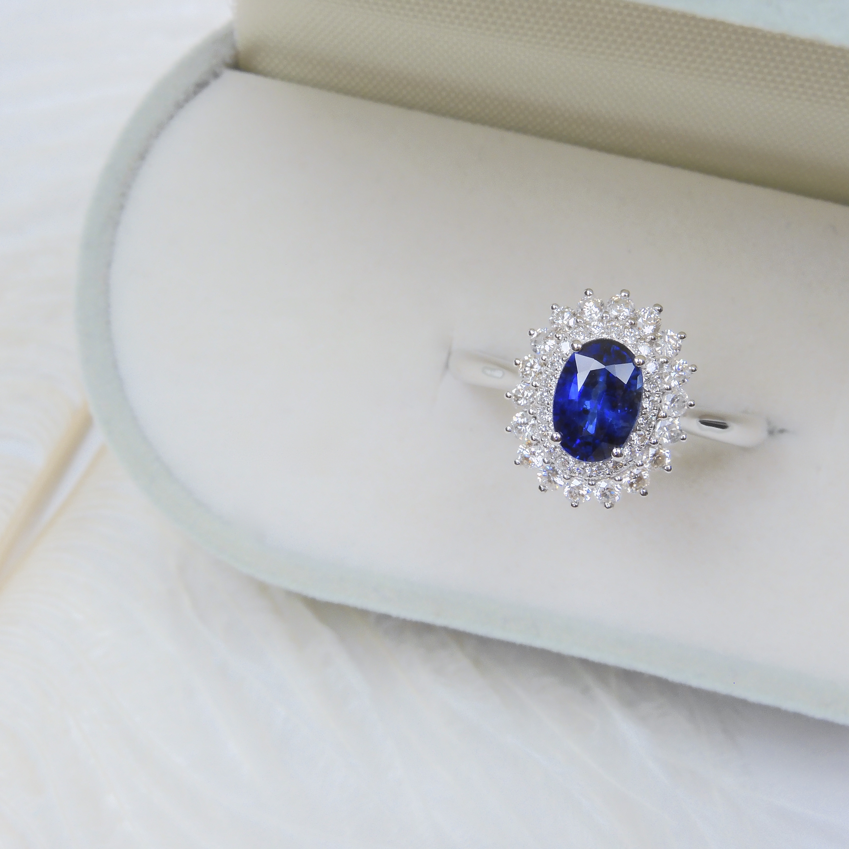 18K金 1.02ct 藍寶石戒指 (配國際證書)