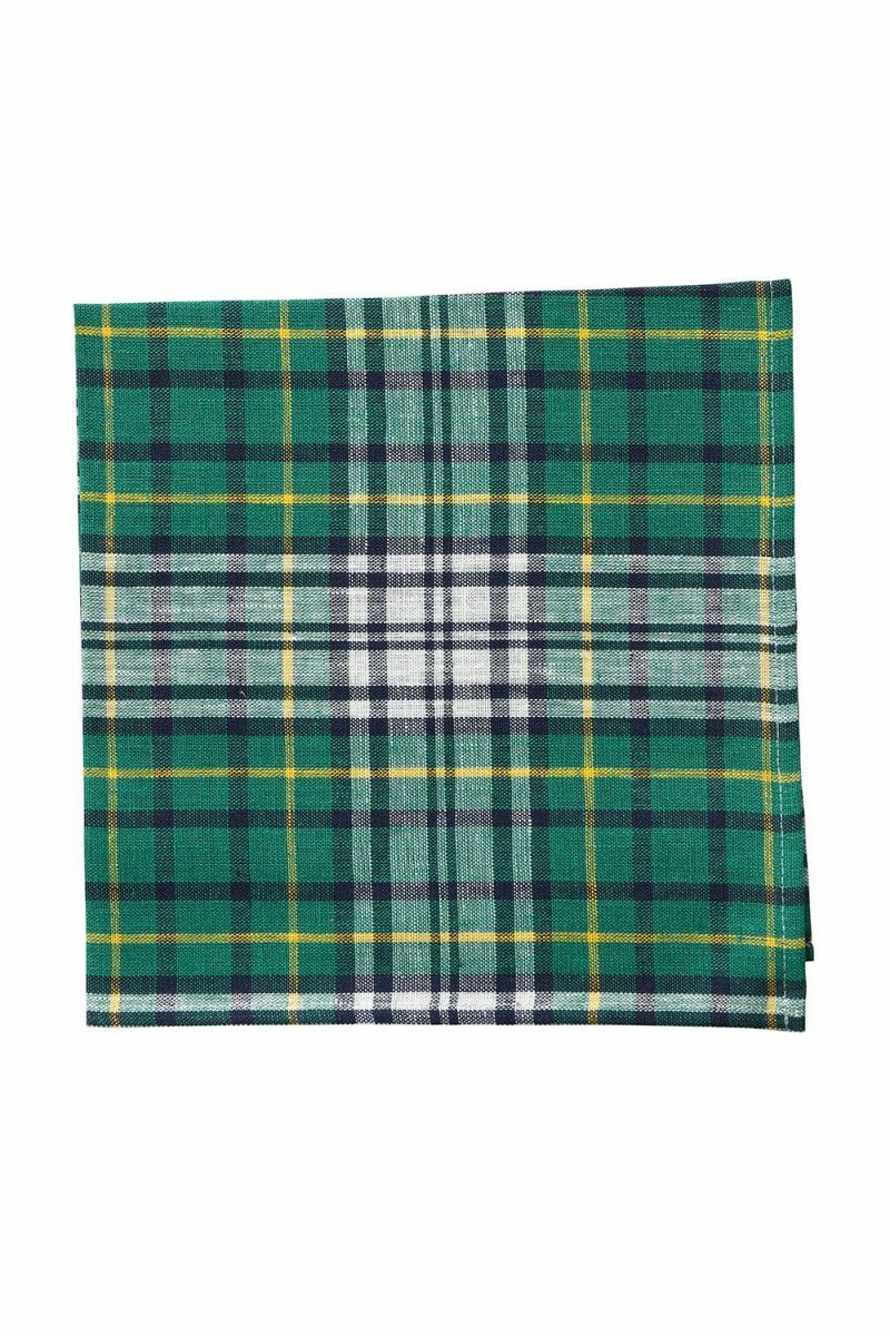 fog - 亞麻餐巾 / 綠底黃線蘇格蘭格紋