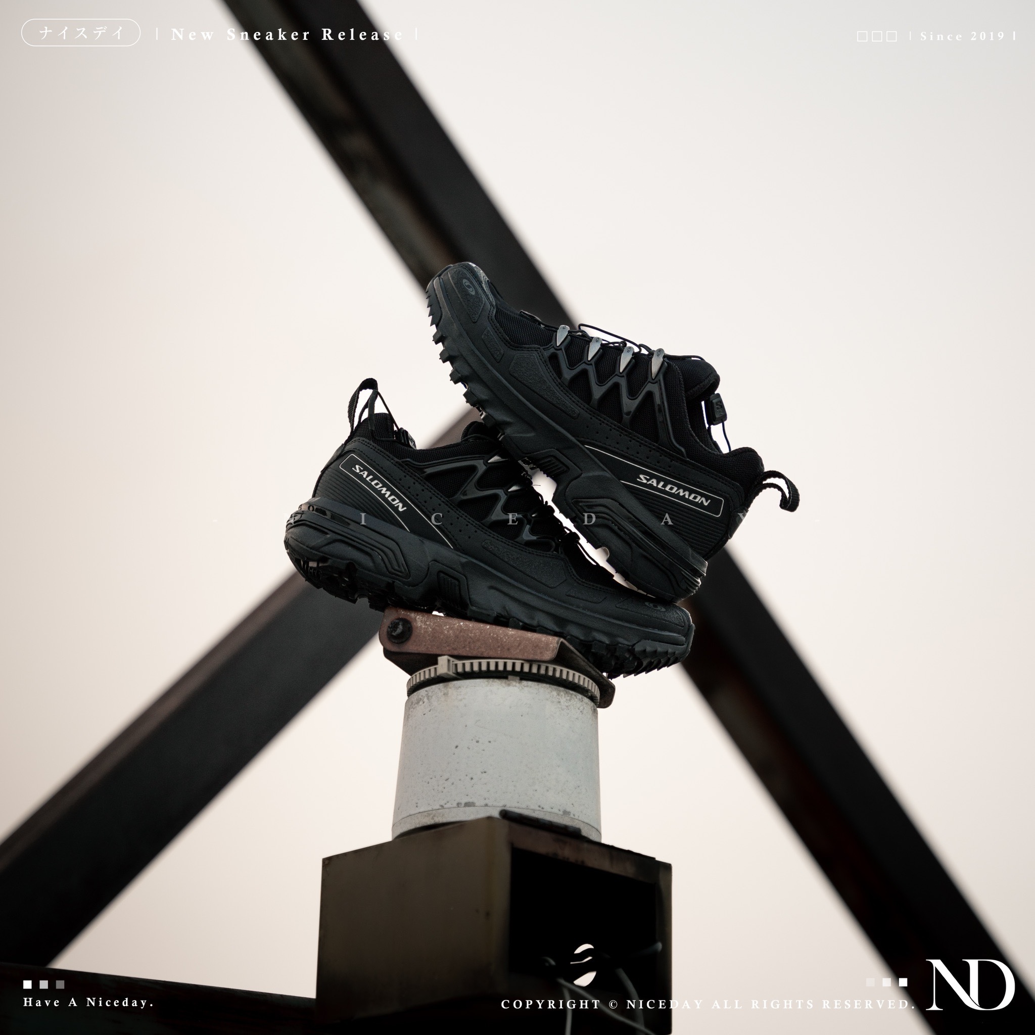 NICEDAY 代購 Salomon 所羅門 ACS+ 全黑 黑武士 Outdoor 戶外 越野 機能 男女尺寸 472366