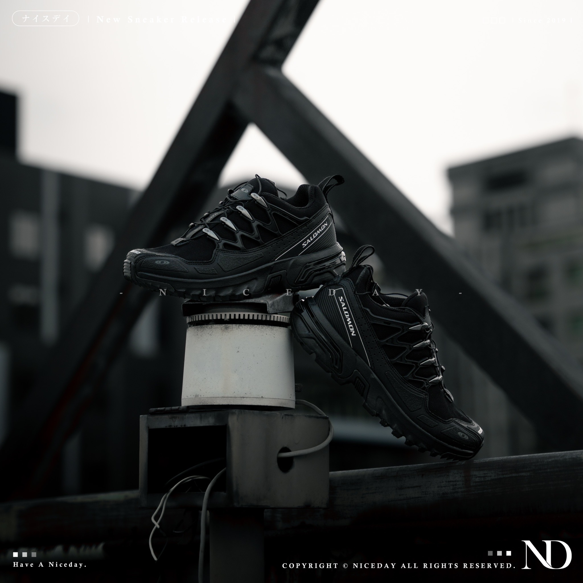 NICEDAY 代購 Salomon 所羅門 ACS+ 全黑 黑武士 Outdoor 戶外 越野 機能 男女尺寸 472366