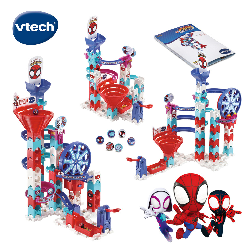 Vtech 智能滾球積木建構軌道組-蜘蛛人大冒險