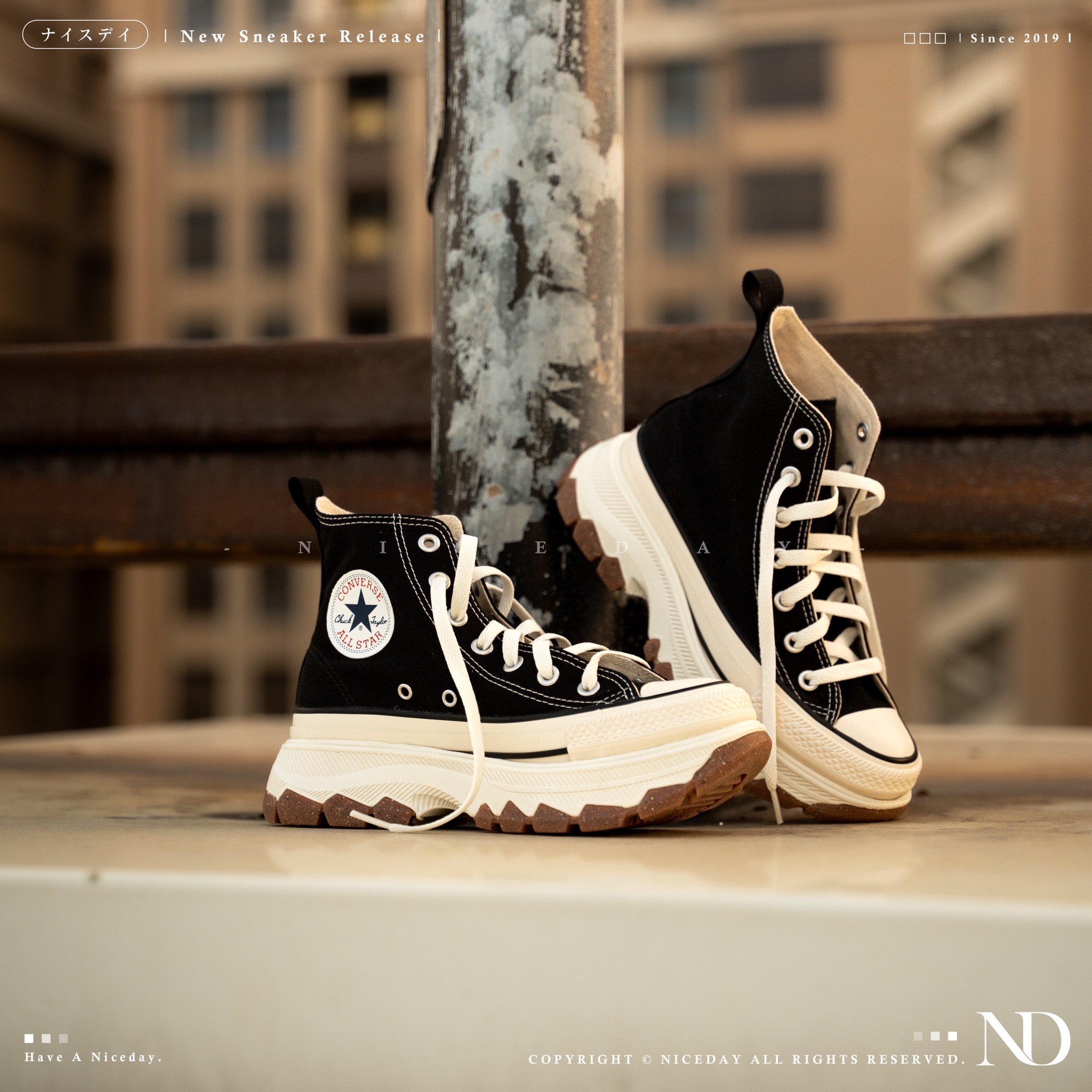 NICEDAY 代購 Converse All Star Trekwave 黑 白 100週年 日本限定 男女尺寸 31310070 31310071