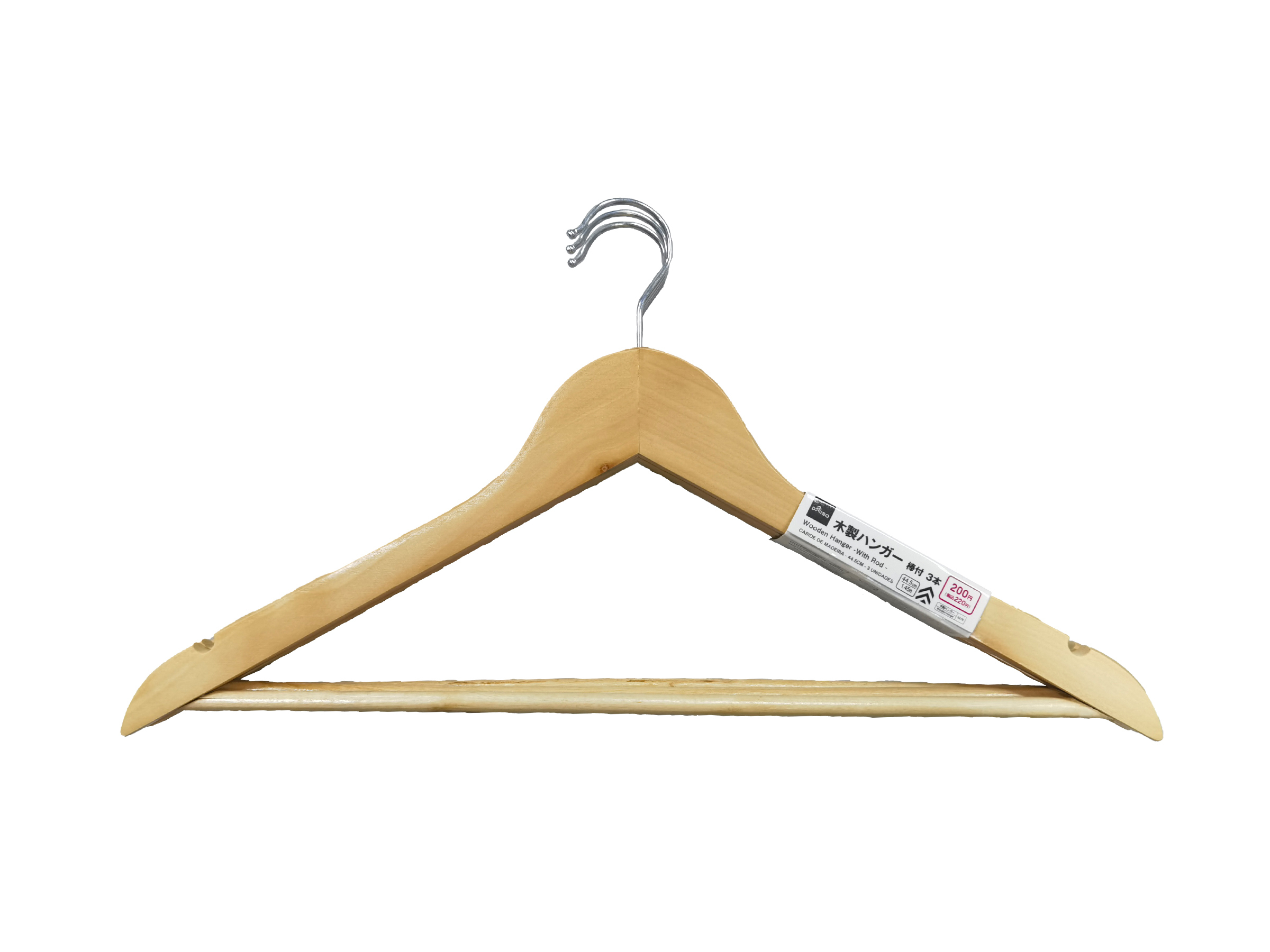 木製衣架/44.5cm 3入