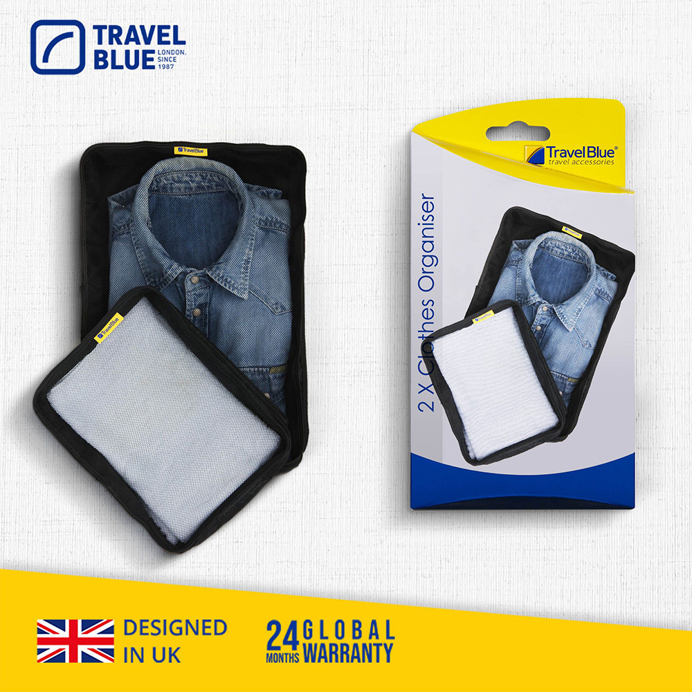 【Travel Blue 藍旅】Clothes Organiser 衣物整理袋(大小各1組) - 2色可選