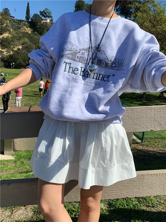 ᴋᴏʀᴇᴀ🇰🇷 The Barnet 圓領刺繡衛衣