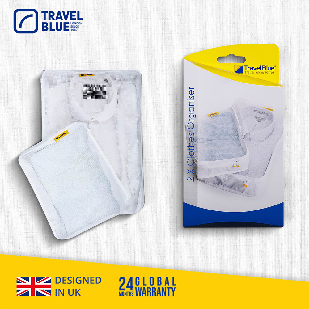 【Travel Blue 藍旅】Clothes Organiser 衣物整理袋(大小各1組) - 2色可選