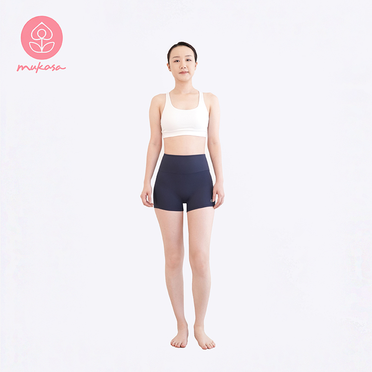 MUKASA 運動提臀二分短褲-墨藍 MUK-2396502