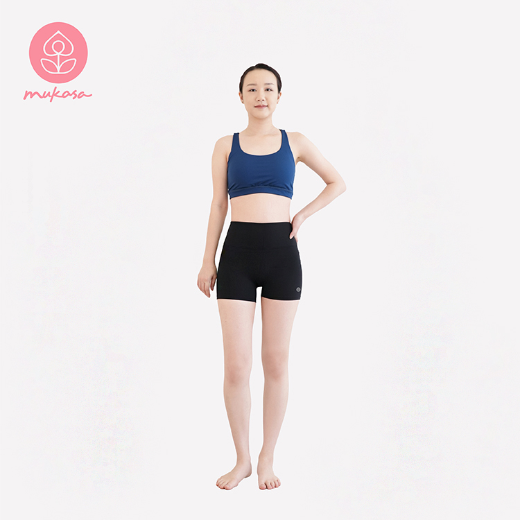 MUKASA 運動提臀二分短褲-個性黑 MUK-2396503