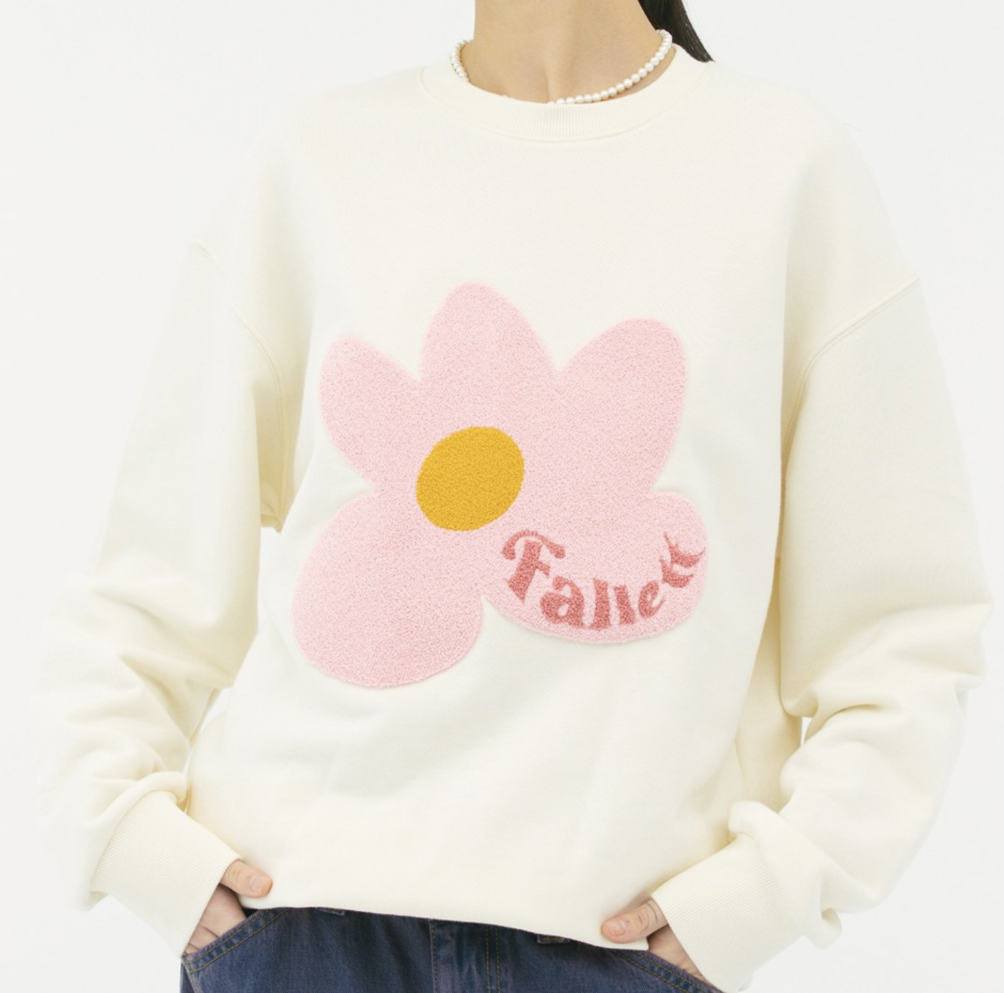 スウェット・トレーナー Fallett STAND BOUCLE FLOWER SWEATSHIRT SR735 Fallett STAND BOUCLE FLOWER SWEATSHIRT SR735 スウェット