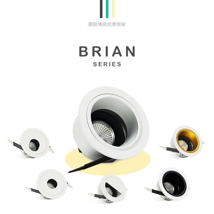 2013-沙杯 Brian崁燈 7W燈殼顏色