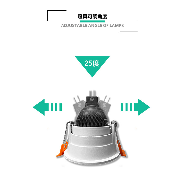 2018C-AD Brian崁燈 7w可調角度