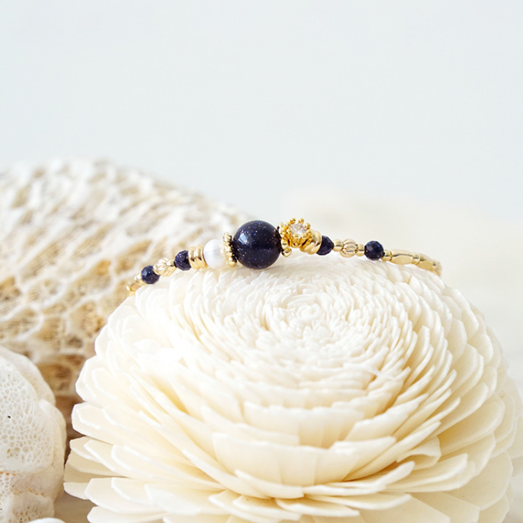 ｜財運｜小蒐藏家 – 藍金沙 – 手鍊