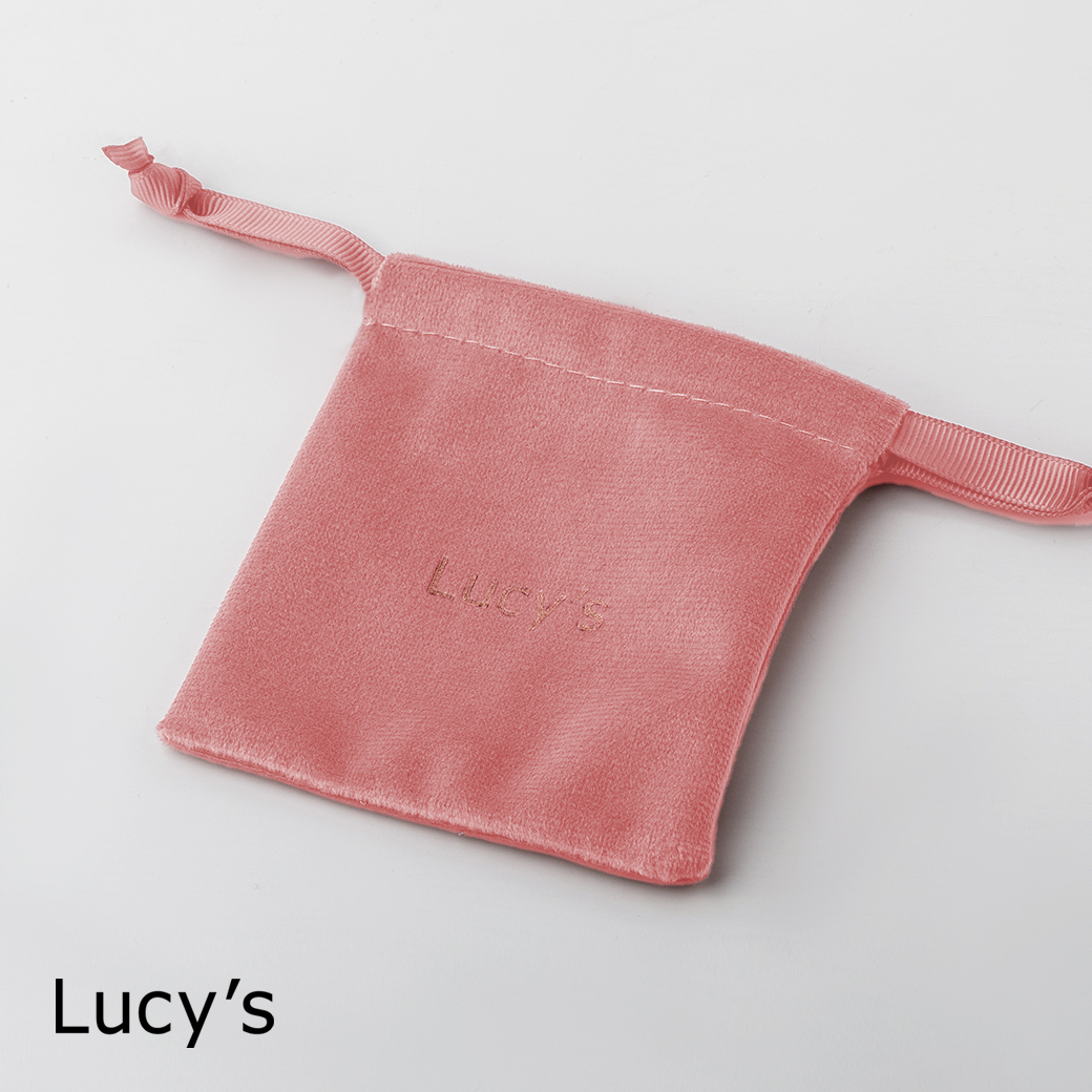 Lucy's 絨布束口袋 (粉) (加購區$60)