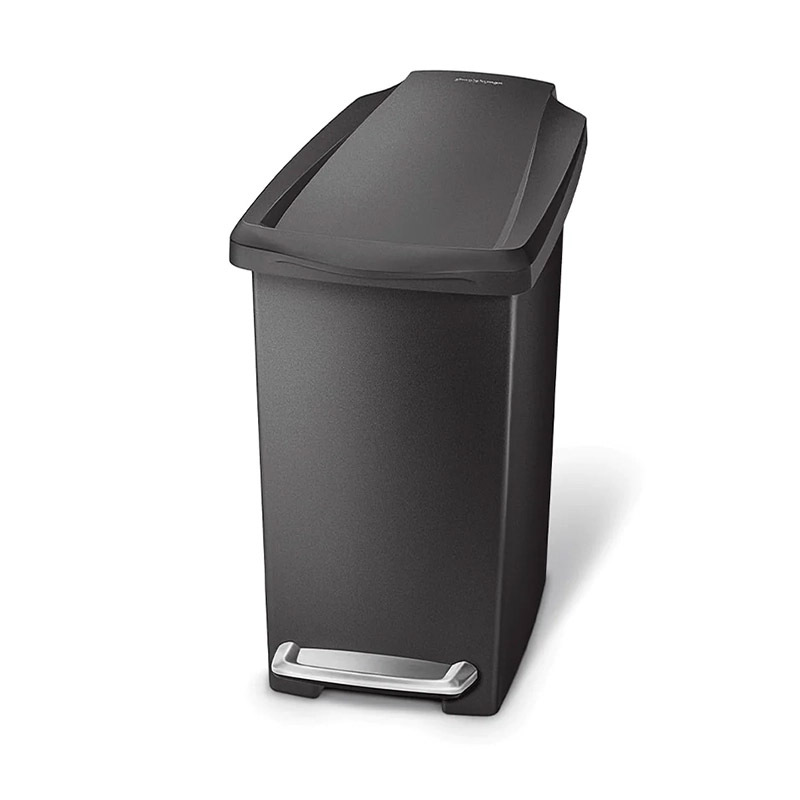 美國品牌SIMPLEHUMAN 10L 窄身腳踏垃圾桶 -黑色【香港行貨】 -CW1329