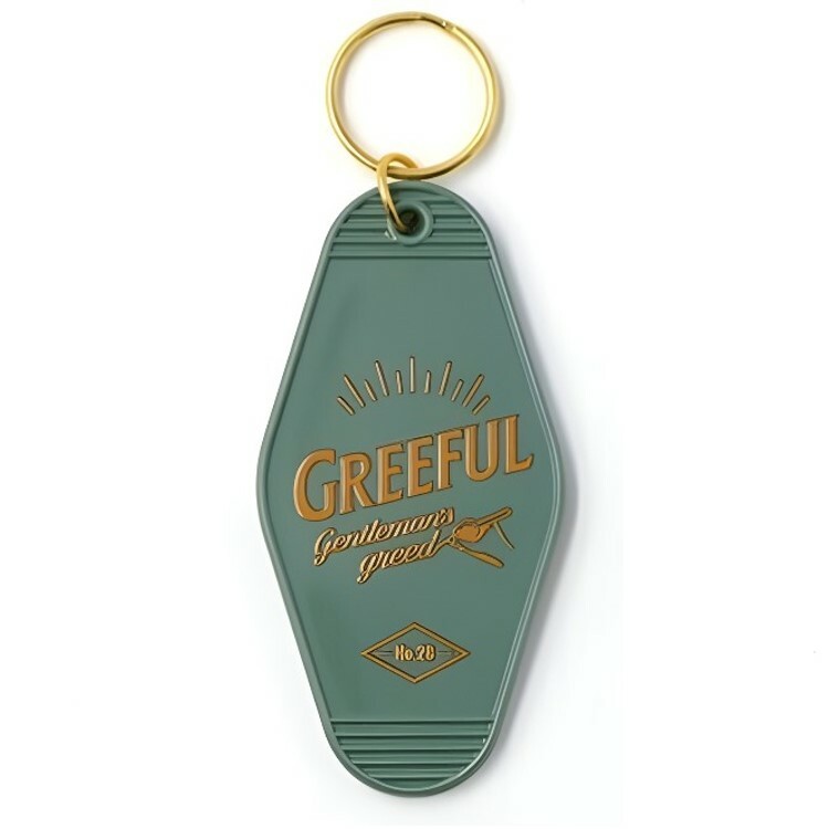 Hotel壓克力鑰匙圈∣GREEFUL系列 煙燻藍色∣日本 Komamono Lab