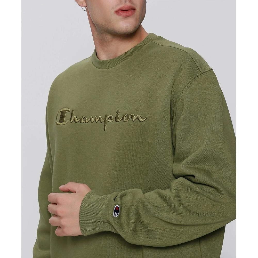 男款-ROCHESTER招牌刺繡衛衣-橄欖綠（219062-GS554）