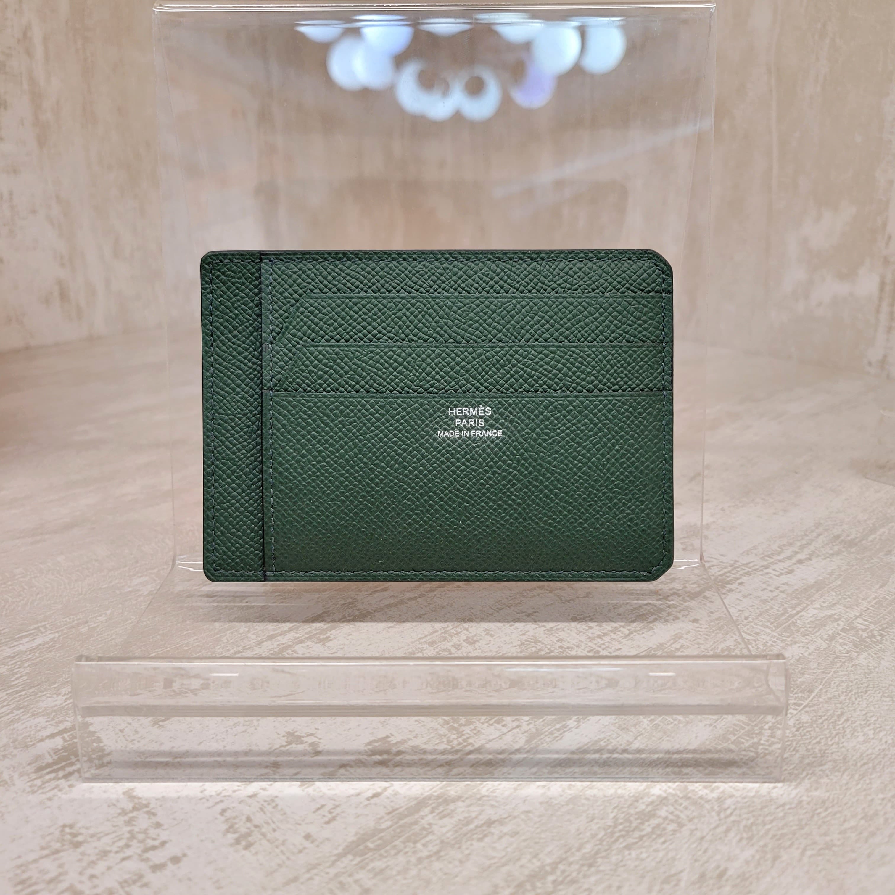 Hermes p-cartes city 8cc vert anglais