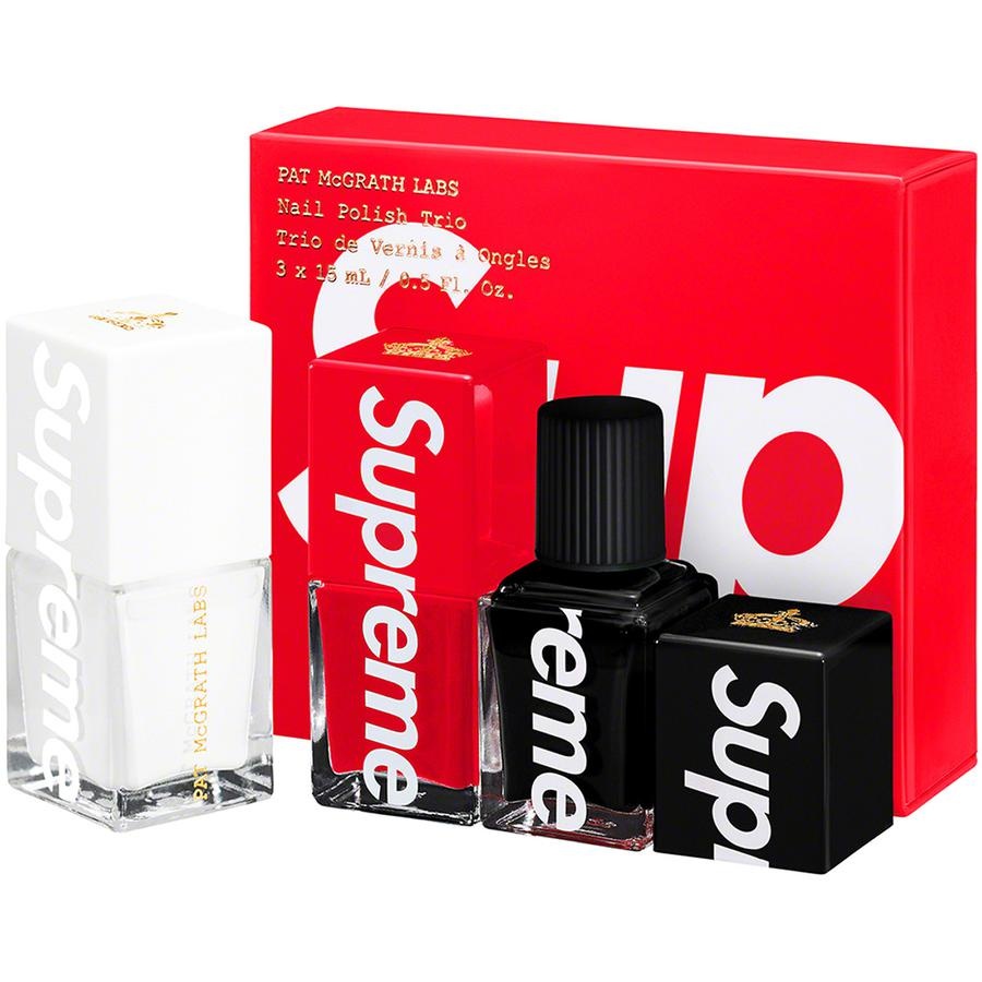 Supreme Pat McGrath Labs Nail Polish 指甲油 黑紅白 三色一組