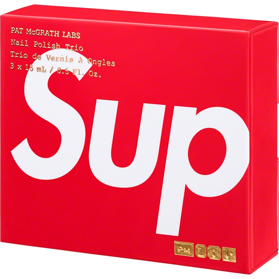 Supreme Pat McGrath Labs Nail Polish 指甲油 黑紅白 三色一組