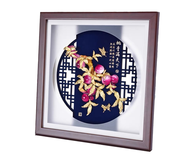 鹿港窯禮品館｜桃李滿天下│金箔畫畢業禮品│送學校老師紀念擺件│教師