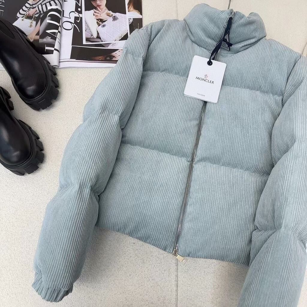 Moncler 燈芯絨立領羽絨服