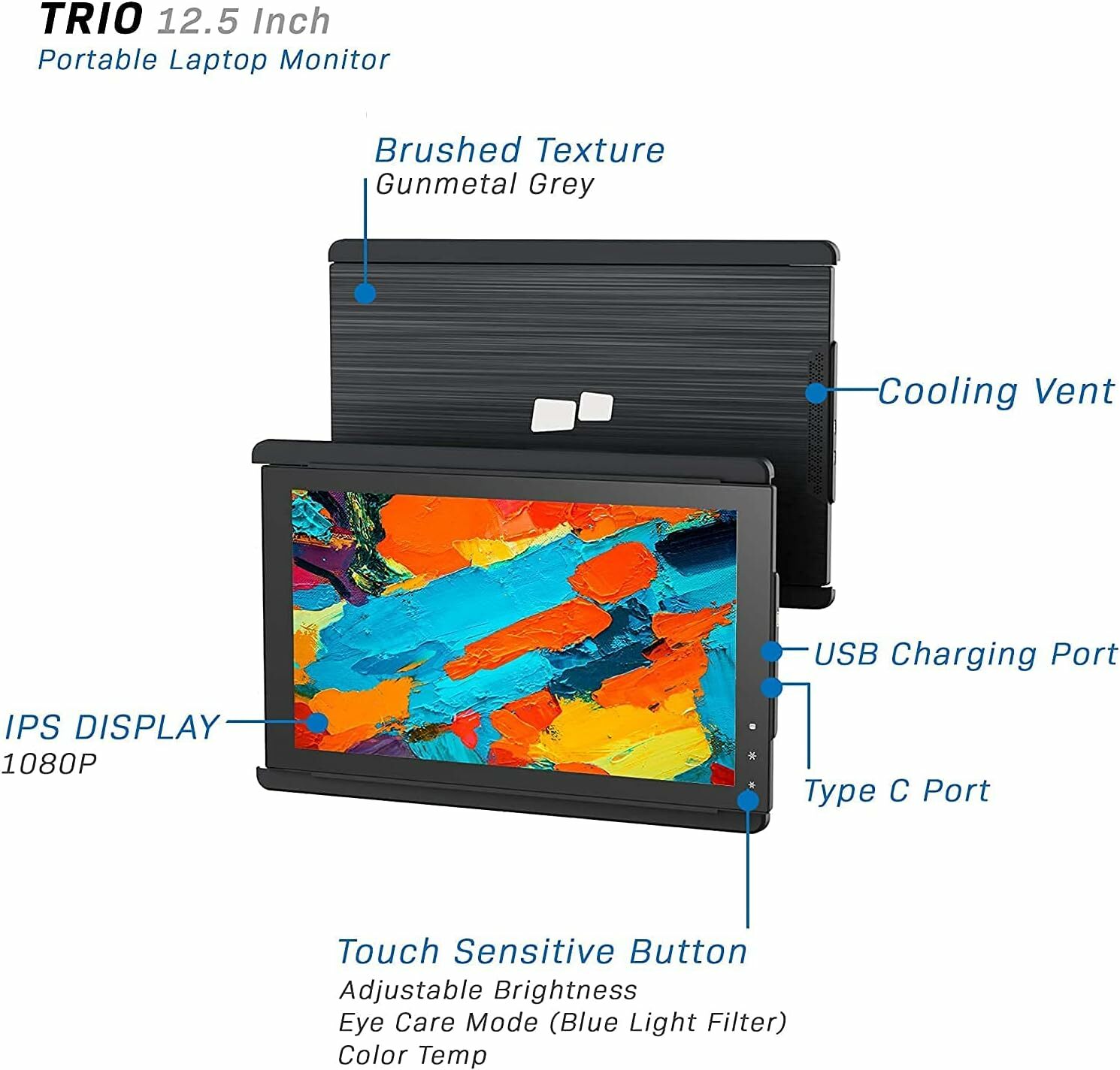 Mobile Pixels TRIO 12.5" Portable Monitor 磁吸式便攜式顯示器