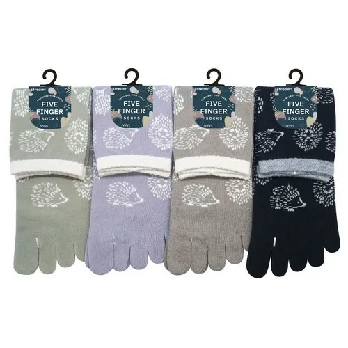 刺蝟圖案五指短襪