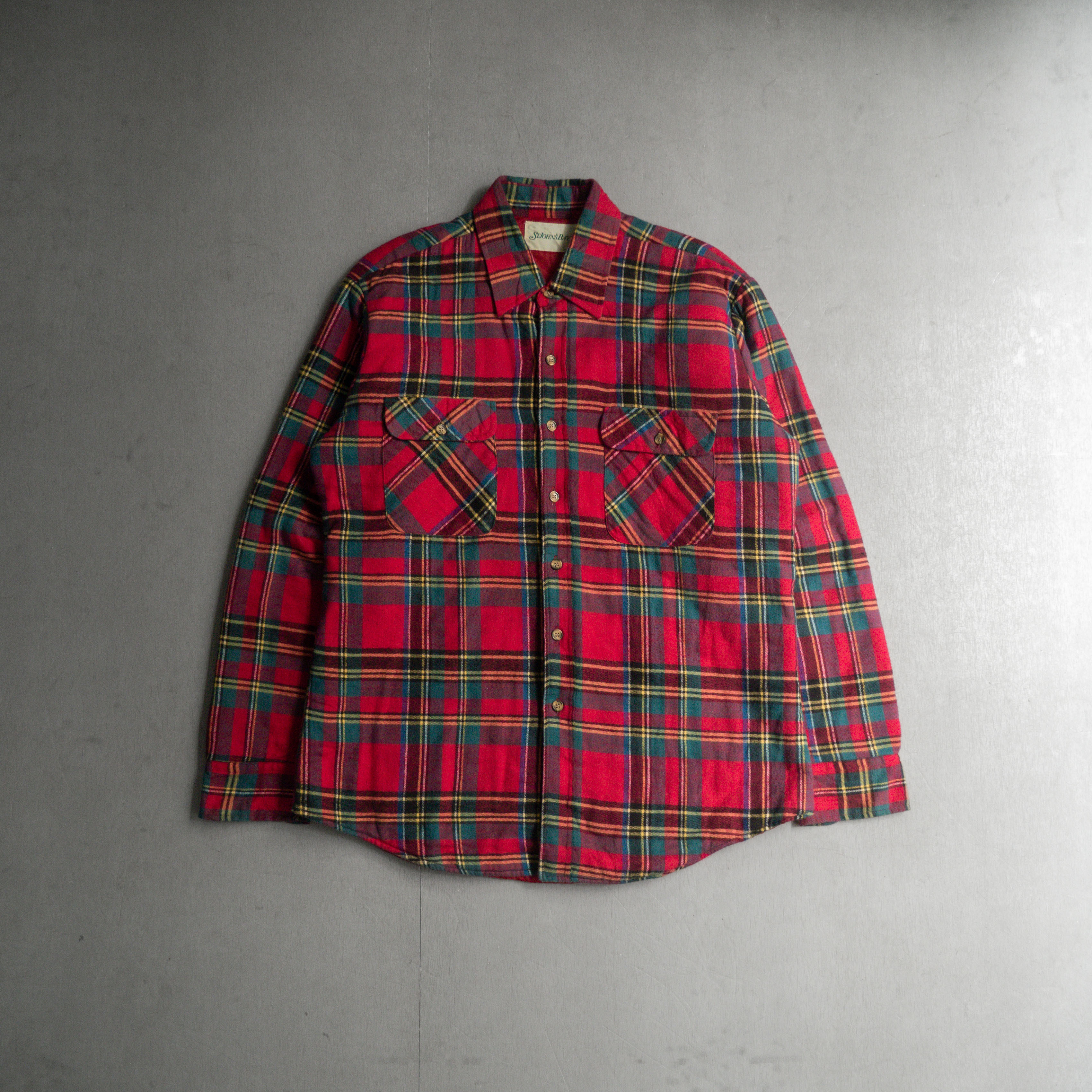 ST. JOHNS BAY FLANNEL SHIRT JAC 美國 紅色 格紋 鋪棉 法蘭絨 襯衫 外套