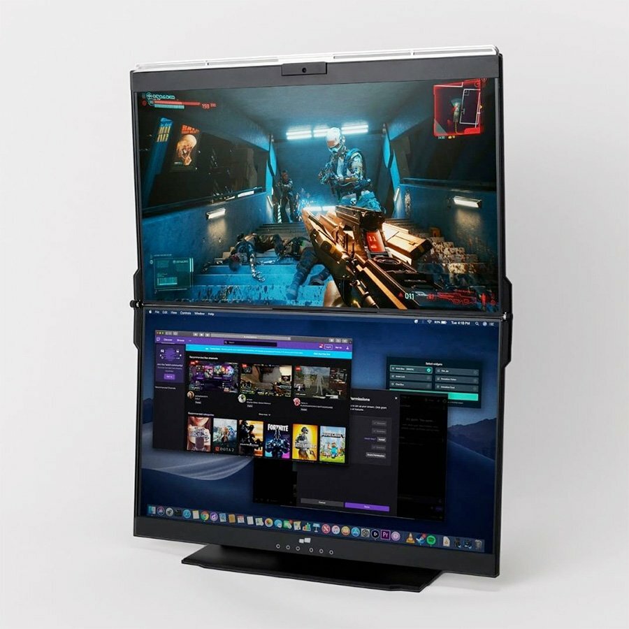 Mobile Pixels Geminos X (Touch) Dual 24" + 24" 1440P Stacked Computer Monitors 升級觸控一體式折疊雙屏螢幕