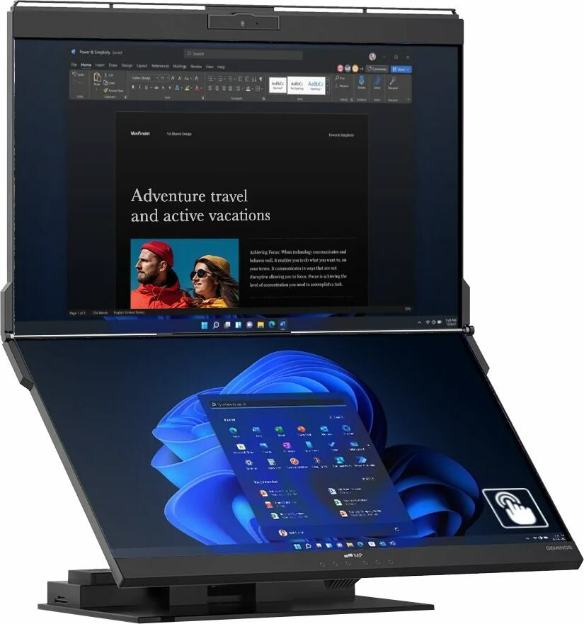 Mobile Pixels Geminos X (Touch) Dual 24" + 24" 1440P Stacked Computer Monitors 升級觸控一體式折疊雙屏螢幕